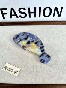 海洋沙滩系列:大白鲨、水母、海马发夹,新款醋酸纤维鲸鱼发夹,夏日条纹鱼发夹,海洋发爪,百搭时尚发饰,清爽发夹,适合女孩和女士。 - 彩色 - 查看 8