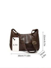 Maillard Retro Crossbody Bag For Women, Commuter & Casual Tote Purse, 2025 New Korean Fashion Versatile Large Capacity Shoulder Bag, Vintage Bag For Women, Street & Japanese Bag For Women