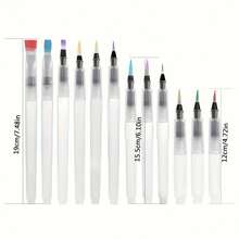 1/3/7pcs Watercolor Brush Set - Easy To Refill, Ideal For Beginner And Artist Watercolor Brushes, Refillable Watercolor Brushes. Premium Nylon Paintbrushes With Water Reservoir, 7 Brush Shapes, Suitable For Oil, Acrylic, Watercolor - Great For DIY Art Projects, Back To School, Christmas, Halloween, Thanksgiving Craft Supplies - White - View 9