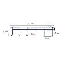 2个厨房用具挂钩，粘性壁挂式挂架，可挂放锅铲、量勺和其他厨房工具，无需钻孔，节省空间，6个挂钩，适用于浴室、卧室、衣柜、厨房、美食工作室、露营车等场所。 - 彩色 - 查看 4