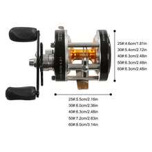 SENDERPICK Reel Conventional Reel For Catfish Baitcasting Fishing Reel Round Baitcasting - Black - View 11