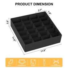 1 szt. Biały organizer na bieliznę, skarpetki, szuflada, 1 sztuka, dozownik, organizer na bieliznę, 20 przegródek, organizer na szufladę z tkaniny, pudełko do przechowywania skarpetek, bielizny, chusteczek, krawatów, dekoracji