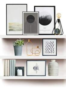 JUEGO DE 3 REPISAS FLOTANTES MINIMALISTAS DE MELAMINA 40X15 - Blanco - Ver 2