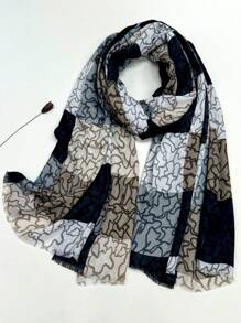 新款透气流苏披肩，优雅时尚丝巾，女士真丝围巾，活力波点长款围巾，适合春夏，户外防晒沙滩披肩，百搭头巾 - 彩色 - 查看 3