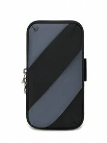 1pc New Fashion Color Block Patchwork Phone Pouch, Nylon Material Zipper Closure, Multi-Color Options, Casual Stylish Lightweight Arm Bag Suitable For Daily, Sports, Running, Work, Gym - Multicolor - View 18