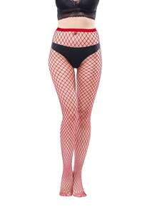 4 Peças Meia-calça Sexy Durável, Meia-calça Arrastão Vazada