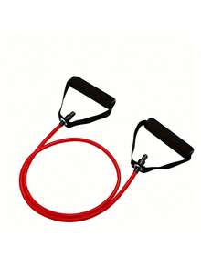 1pc Premium Rubber Resistance Band With Comfort Handles - Ideal For Home Workouts, Strength Training, Pilates & Toning | Durable Fitness Stretching Rope In Black, Green, Red, Blue, Strength Training Gear | Secure Attachment Features | Adjustable Resistance Bands, Resistance Bands For Working Out - 綠色 - 查看 10
