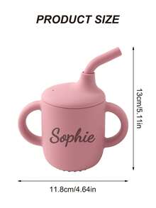 1PC Personalized Customization Name Silicone Baby Cups Portable Sippy Cup Solid Color Water Bottle Kids Custom Baby Tableware Baby Shower Family Decorations Giftswinter Eve Gifts Back To School Winter Gift Ideas Boy Girl Valentine's Day,Multi-Functional,Ornamental,Letter,Stylish,Modern,Colorful,Cute,Adorable,Casual,Custom,Personalised,Unique,Customized,Ideal Gifts For Him,Ideal Gifts For Her,Christmas Gift Supplies - Multicolor - View 9