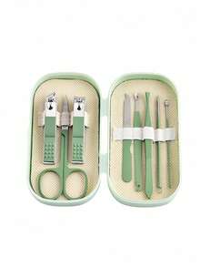 专业美甲美足护理套装，女士个人护理套装，足部护理套装（含耳垢清除器、指甲钳、美甲工具），男女通用旅行包，送亲朋好友及父母的礼物 - 彩色 - 查看 17