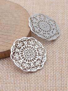 5pcs/Bag 32x32mm Hollow Flower Pattern Charms Pendant For DIY Jewelry Making DIY Earring, Necklace, Bracelet, Keychain Making Valentines - Flower Pieces - View 10