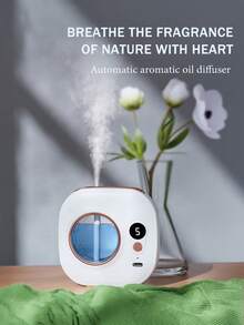 جهاز نشر العطور للاستخدام المنزلي، جهاز عطور قابل للشحن، رذاذ عطري كهربائي قابل للتركيب على الحائط، مع إضاءة محيطة ملونة، 5 أوضاع عمل قابلة للتعديل، 6 نكهات عطرية للاختيار من بينها، رائحة طبيعية وطازجة، يمكن وضعه في غرفة النوم، غرفة المعيشة، المكتب، الحمام، غرفة الغسيل، غرفة الحيوانات الأليفة.