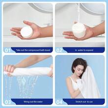 Disposable Bath Towels Large Compressed Towel Tablets Disposable Towels Portable Thick Paper Towel Reusable Suitable For Hiking Camping Sports Swimming And Traveling 55.1 X 27.5 Inches