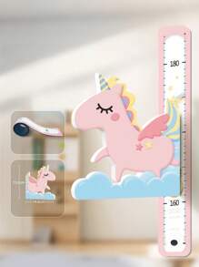 1 件儿童成长身高尺墙贴，磁性 3D 立体成长图表，可拆卸卡通测量尺，精准测量婴儿成长