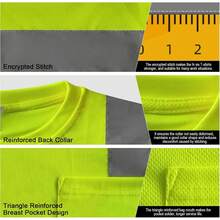 Hi Vis Shirts For Men Class 3 Long Sleeve High Visibility Shirts For Men Women Construction Work, Surveyors, Meets Ansi, Yellow XL - 1 Gói-vàng & Đen - Xem 9