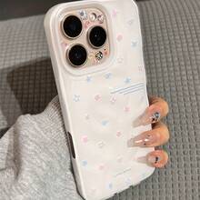 Funda con nudo inglés. Resistente a golpes. Compatible con phone 16 Pro. Funda protectora para phone 15, 14 Plus, 13, 12 y 11. Ideal para Año Nuevo, Pascua, Halloween y para regalar a amigos. - Blanco - Ver 1