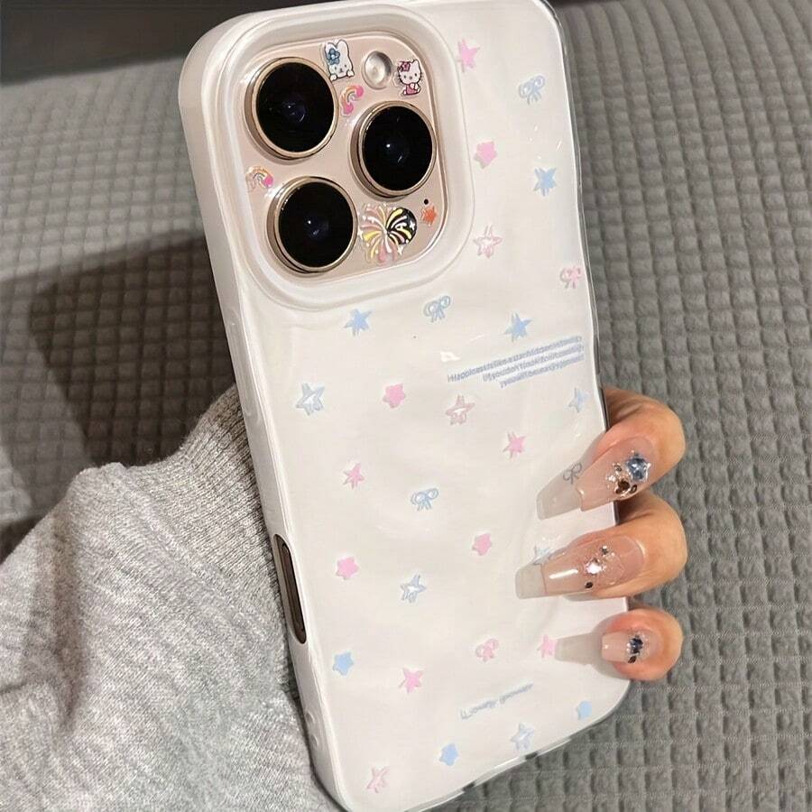 Funda con nudo inglés. Resistente a golpes. Compatible con phone 16 Pro. Funda protectora para phone 15, 14 Plus, 13, 12 y 11. Ideal para Año Nuevo, Pascua, Halloween y para regalar a amigos. - Blanco - Ver 1