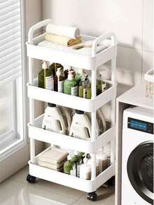 1pc 2/3/4-Storey Multi-Purpose Vehicle, Made Of Multi-Functional Storage And Sorting Tools, Is Suitable For Kitchen, Bathroom, Living Room, Office, Kitchen, Living Room, Bedroom, Multi-Layer Cart Storage Rack, Mobile Storage Rack, Trolley, Cosmetics, Bedroom Bookshelf, Living Room Snacks And Multi-Layer Storage Rack, And Is Suitable For Home Storage And Outdoor Camping Storage All Year Round.