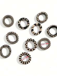 10pcs Women's Thick Simple High Elasticity Hair Ties, Suitable For Daily Use, Ponytail Holders, Hair Elastics, Hair Rubber Bands, Hair Rope, Hair Accessories Head Accessories