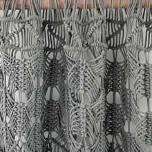 LUSH DECOR Boho Macrame Tassel Cotton Window Curtain/RoomDivider/WeddingBackdrop/WallDecor Neutral Single 40X84 Halloween-Fall Decor-Room Decor - Gray - 查看 4