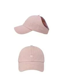 1 件马尾友好型遮阳帽，露背设计，可自由扎马尾，宽帽檐有效阻挡紫外线，透气防晒 - 多色 - 查看 17