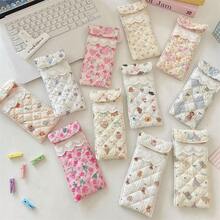 Cartoon Pattern Glasses Storage Bag Anti Pressure Sunglasses Case With Button Portable Glasses Protective Cover