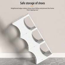 AMANKA Shoe Rack Tower 9 Tiers DIY Narrow Stackable Free Standing Skinny Shoes Cubby Storage Shelf Organizer For Entryway Hallway Garage,Stackable Shoe Rack Standing Shoe Organizer Small Shoe Shelf For Small Spaces And Narrow Spaces Plastic - trắng - Xem 8