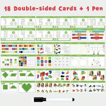 儿童数学积木学习套装,随机积木颗粒套装,幼儿及学龄前儿童益智数学玩具,互动计数积木,包含活动卡片和白板笔的数学教学工具,培养早期数学技能,早期儿童智力开发玩具,STEM玩具,儿童数学拼图,学龄前儿童返校礼物 - 彩色 - 查看 11