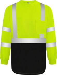 Hi Vis Shirts For Men Class 3 Long Sleeve High Visibility Shirts For Men Women Construction Work, Surveyors, Meets Ansi, Yellow XL - 1 Gói-vàng & Đen - Xem 6