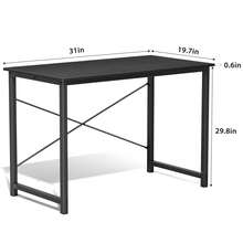OLIXIS 32 In Small Computer Desk For Home Office, Modern Study Work Table Simple Style For Bedroom, Writing Desks With X-Shaped Reinforcement, - 黑色 - 查看 4