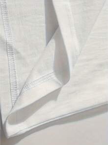 Men's Red -Like Glossy T-Shirt - Faith Over Fear Verse (Psalm 93:4) & Psalms 23:1 Print, Faith Apparel, Loose Fit Short Sleeve Casual Wear, Sports Fan Gift, Breathable Summer Shirt With Back Scripture Design - 白色 - 查看 5