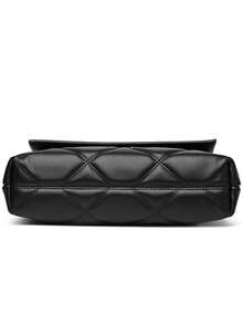 Bolso de hombro de alta calidad para mujer, bolso de lujo de piel auténtica, bolso cruzado de diseñador de un solo hombro - Negro - Ver 8