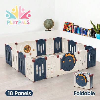 SUN YEE Kids Playpen Baby Large Safety Gate Toddler Fence Child Play 18 Panels