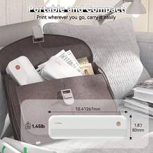 Peripage P40 Portable Thermal Printer – Wireless Tattoo Stencil Printer For Artists, A4 Inkless Printing For Office And School, Android/IOS And Laptop Compatible - trắng - Xem 7