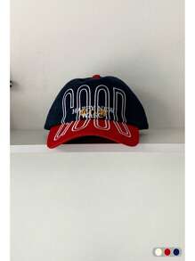 1 件软冠平檐帽,新款春夏学院风字母刺绣棒球帽,防晒拼接棒球帽,适合春夏街舞嘻哈,小巧适合小脸 - 彩色 - 查看 4