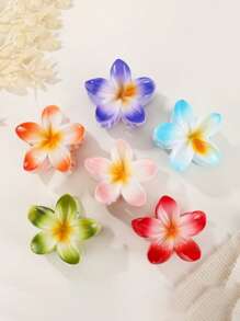 3/6 件女士混色芙蓉发夹 - 适合海滩度假、日常佩戴，可用作礼物，是提升派对造型、旅行配件和日常造型的理想选择