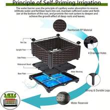 Flower Bed -  Raised Garden Bed With Drainage Plug, Flower Pot,Plant Pots,Pots For Plants, Suitable For Growing Vegetables, Herbs And Flowers, Suitable For Indoor And Outdoor Planting - 40單層二聯種植箱 - 查看 5