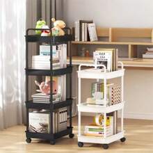 1pc 2/3/4-Storey Multi-Purpose Vehicle, Made Of Multi-Functional Storage And Sorting Tools, Is Suitable For Kitchen, Bathroom, Living Room, Office, Kitchen, Living Room, Bedroom, Multi-Layer Cart Storage Rack, Mobile Storage Rack, Trolley, Cosmetics, Bedroom Bookshelf, Living Room Snacks And Multi-Layer Storage Rack, And Is Suitable For Home Storage And Outdoor Camping Storage All Year Round.