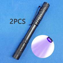 1pc 395nm UV Black Light Flashlight, Small Portable Pocket Pen Lightsfor Leak, Pet Urine, Hotel Inspection, Dry Stain And Dye Detector Ultraviolet Invisible Ink Torch, Ore Moneyscorpion Detection Lamp (Notinclude Battery)