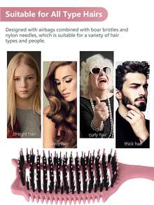 卷发梳 Candybrush 卷发定型梳，适用于女士、男士、干湿发质，可顺滑、定型和定型卷发，适合返校季、旅行度假必备品、女士发饰 - 彩色 - 查看 4