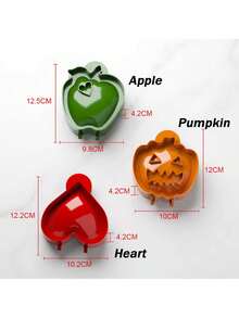 1/3pcs,Fall Hand Pie Molds Set Mini Dough Press Pie Mould Tools Christmas Halloween Pumpkins Baking Apples Pie Making Molds For Kitchen - Multicolor - View 2