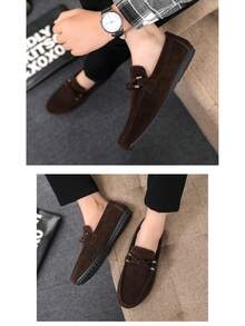 Giày lười thông thường có túi mềm thoáng khí mùa xuân thu mới dành cho nam (Lưu ý: Giày cỡ nhỏ, chúng tôi khuyến nghị những khách hàng có kích thước bàn chân lớn hơn nên chọn tăng một cỡ) - màu nâu - Xem 9