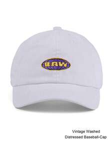 1pc Unisex BAWw Embroidered Baseball Cap Golf Dad Hat, Back To School Vintage Adjustable Washed Distressed Baseball Cap, Suitable For Baseball Games - Black - View 13