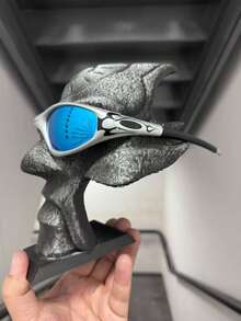 Retro Mechanical Straight Sport Sunglasses With Polarized UV Protection - 淺藍色 - 查看 3