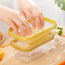 Cream Preserver & Cutter Reusable, Square Cheese Storage Box With Clip Closure, Keeping Fresh And Easy To Access