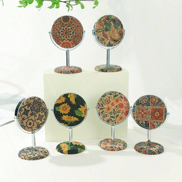 Miroir de maquillage vintage, petit miroir de table debout, convient comme cadeau et souvenir de voyage