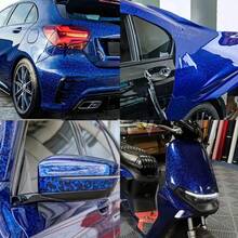 1 Roll Premium Blue Floral Carbon PVC Vinyl Protective Film For Cars - Heat Resistant, Waterproof, Anti-Slip, UV Resistant - one-size - View 9