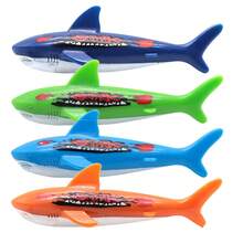 4pcs/5pcs Water Play Diving Toys Swimming Pool Treasure Hunt Diving Fish, Shark, Rocket, Water Ring, Jewel, Seaweed, Lightning Ring, Diamond Toy Set. Handpainted Colors May Have Slight Variations, Uneven Dyeing Is Normal. - Multicolor - View 17