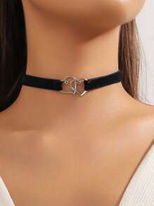 1pc Women's Jewelry Accessories - Sexy & Fashionable Heart-Shaped Punk Choker Necklace, Gothic Sweet & Cool Y2K Style Women Choker, Women's Jewelry