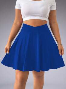 Damskie letnie sportowe spodenki sportowe na świeżym powietrzu, do biegania, fitnessu, swobodne, w jednolitym kolorze, golfowe, z dekoltem w serek, z wysokim stanem, wyszczuplające mini spódniczki