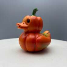 1 件橙色南瓜形万圣节鸭子装饰，树脂桌面装饰礼物，适合家居、卧室 - 橘色 - 查看 7